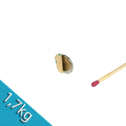 Scheibenmagnet Ø 16,5 x 1,5 mm N40 Nickel - selbstklebend