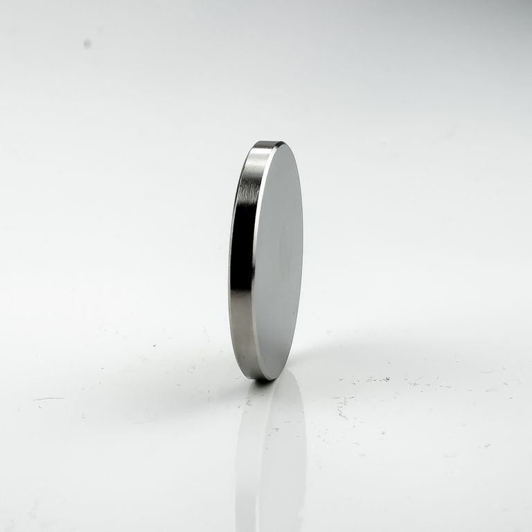 Scheibenmagnet Ø 45,0 x 5,0 mm N44 Nickel - hält 15,8 kg