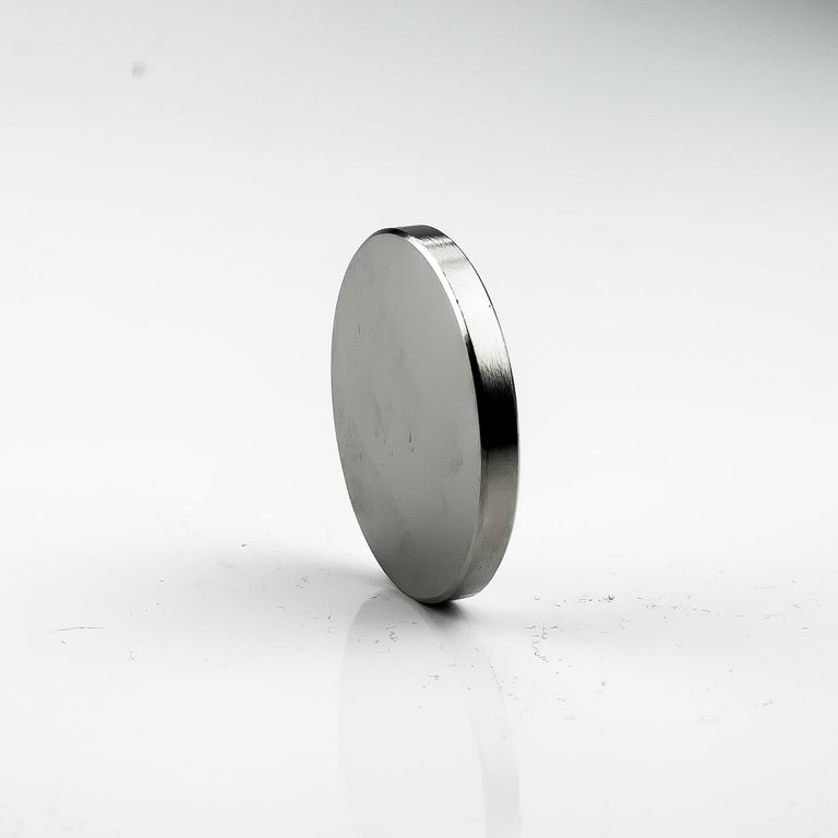 Scheibenmagnet Ø 45,0 x 5,0 mm N44 Nickel - hält 15,8 kg