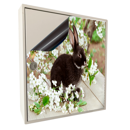Stromkasten Deko-Folie (Hager) - Schwarzer Hase Blüten