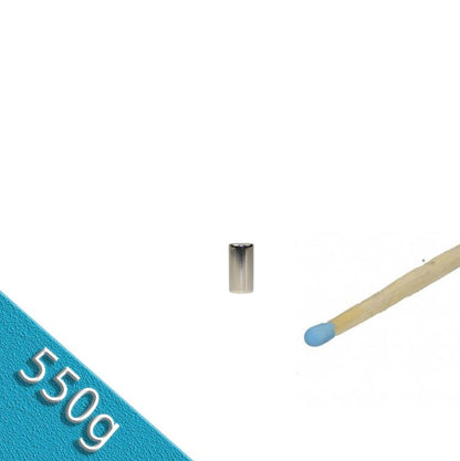Stabmagnet Ø 4,0 x 5,0 mm N45 Zink - hält 550 g