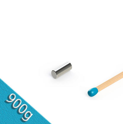 Stabmagnet Ø 5,0 x 10,0 mm N45 Nickel - hält 900 g