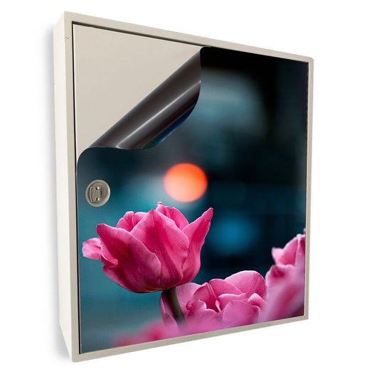 Stromkasten Magnet Bild Deko Stromverteiler Sicherungskasten Motiv Pinke Tulpe