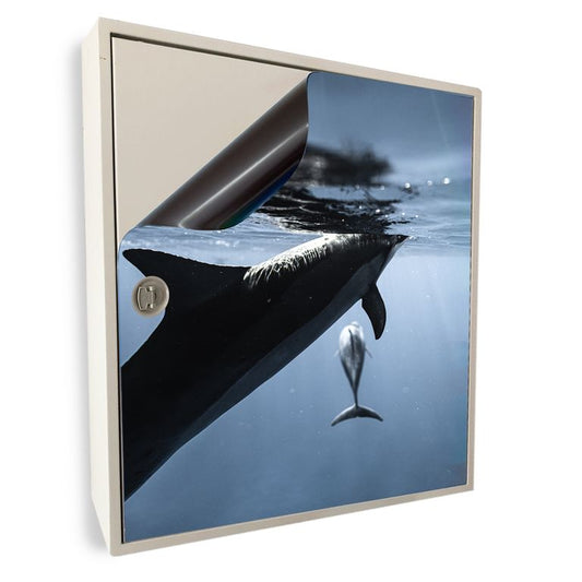 Stromkasten Magnet Bild Deko Stromverteiler Sicherungskasten Motiv Delfin