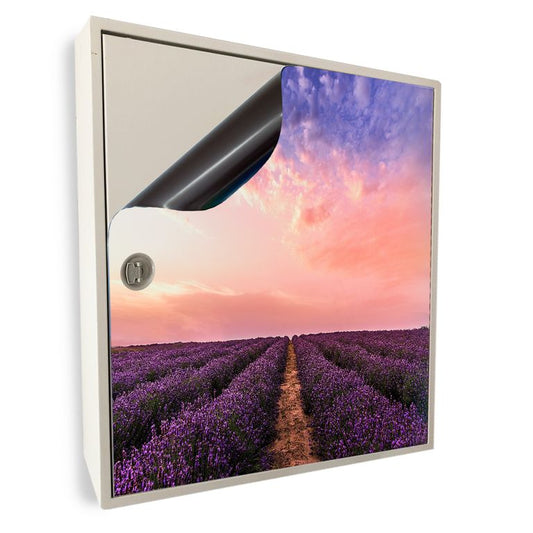 Stromkasten Magnet Bild Deko Stromverteiler Sicherungskasten Motiv Lavendelfeld