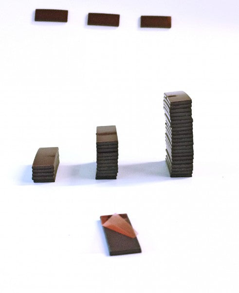 Magnet-Klebeplättchen - selbstklebend 11mm x 25mm x 1,5mm