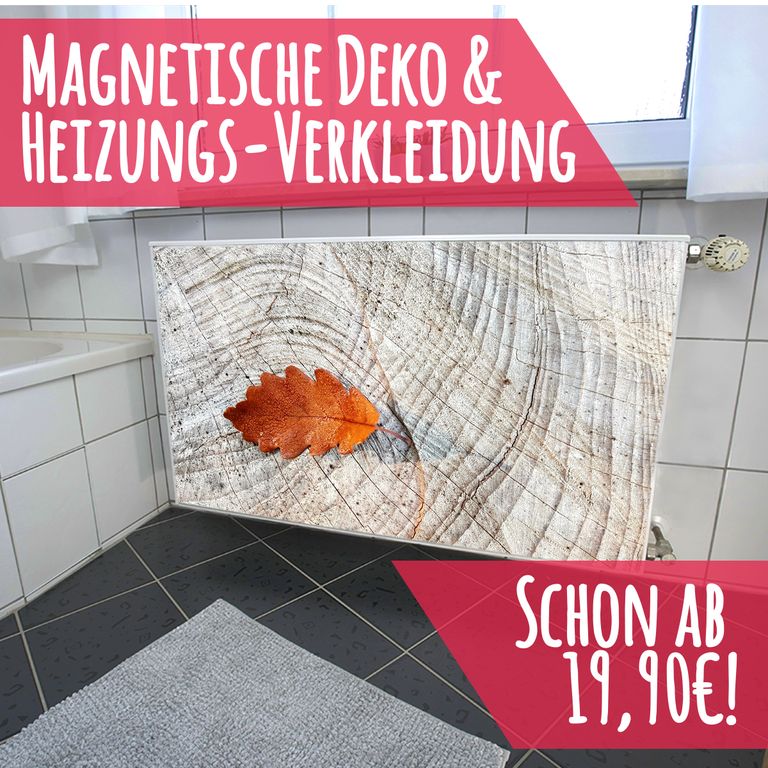Magnet Heizkörperverkleidung Heizkörperabdeckung Heizkörper - Motiv Herbst-Blatt
