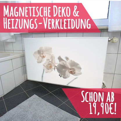 Magnet Heizkörperverkleidung Heizkörperabdeckung Heizkörper - Motiv Weiße Orchidee