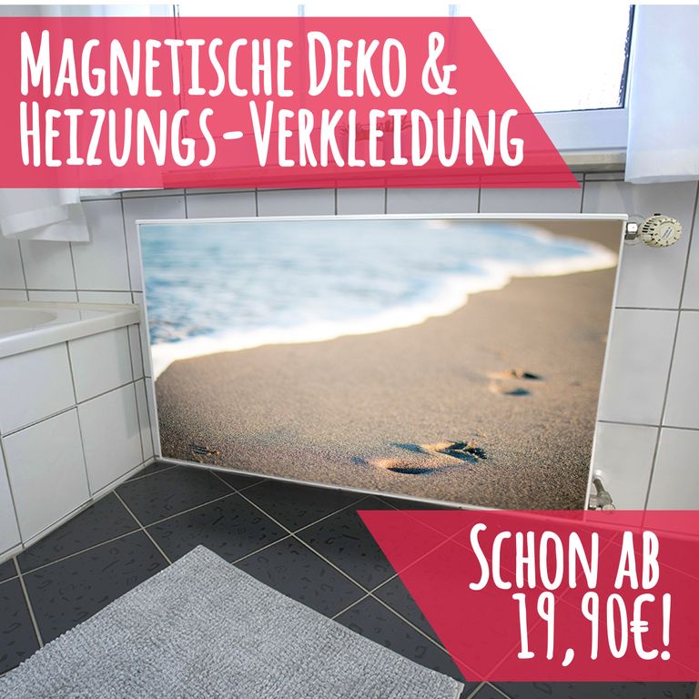 Magnet Heizkörperverkleidung Heizkörperabdeckung Heizkörper - Motiv Fußabdruck