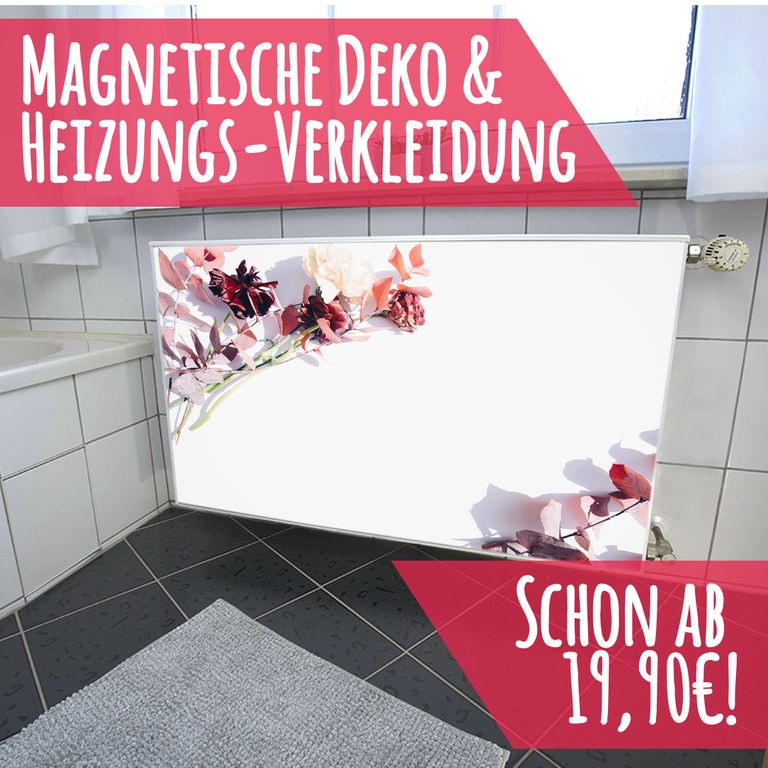 Magnet Heizkörperverkleidung Heizkörperabdeckung Heizkörper - Motiv Blumen Deko