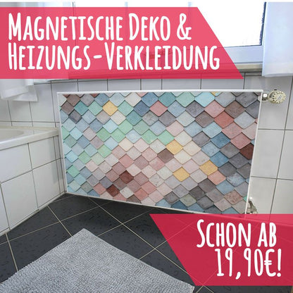 Magnet Heizkörperverkleidung Heizkörperabdeckung Heizkörper - Motiv Azul Fliesen