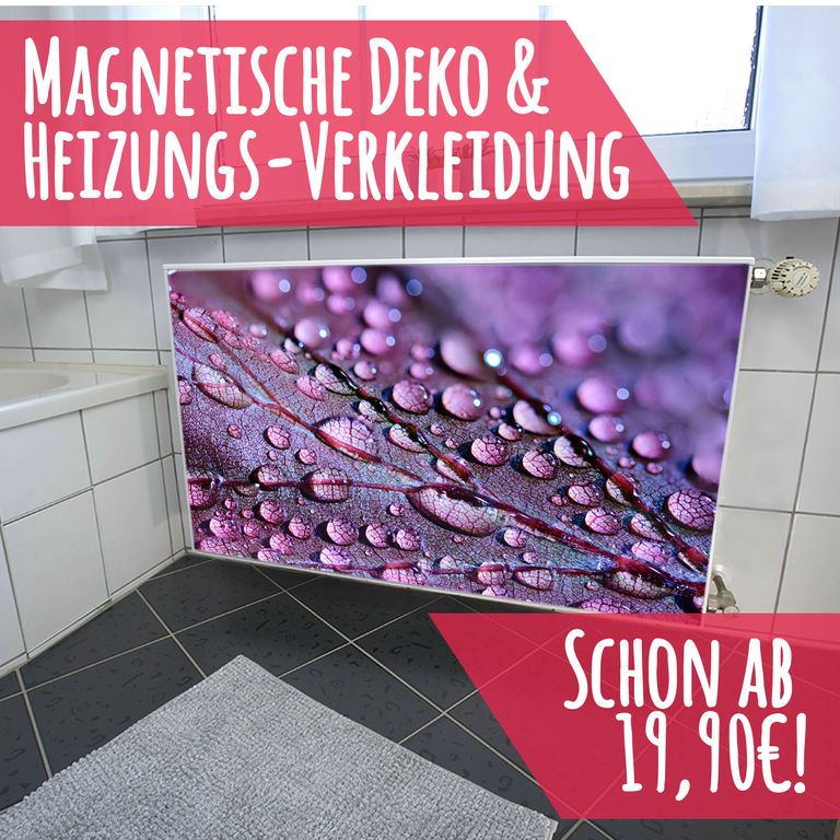 Magnet Heizkörperverkleidung Heizkörperabdeckung Heizung Schutz Motiv Wassertropfen