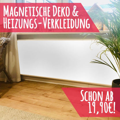 Magnet Heizkörperverkleidung Heizkörperabdeckung Heizung Schutz Motiv Weiss-Matt