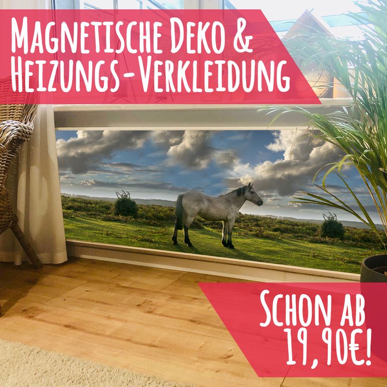Magnet Heizkörperverkleidung Heizkörperabdeckung Heizung Schutz Motiv Pferd