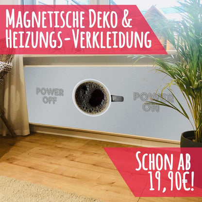 Magnet Heizkörperverkleidung Heizkörperabdeckung Heizung Schutz Motiv Power