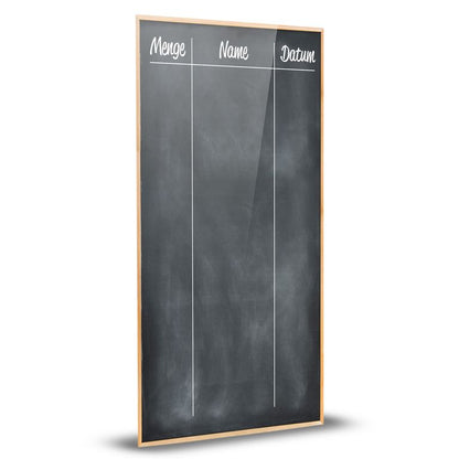 Inhaltstafel für Gefrierschrank, Gefriertruhe mit Magnetrücken aus Acryl 50x23cm