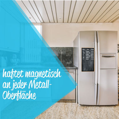 Inhaltstafel für Gefrierschrank, Gefriertruhe mit Magnetrücken aus Acryl 50x23cm
