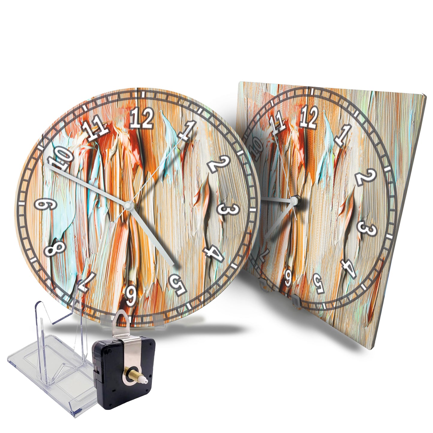 Hochwertige 30cm-Uhren Made in Alzenau Lautlose Uhr MDF Acryl Motiv Holzkunst