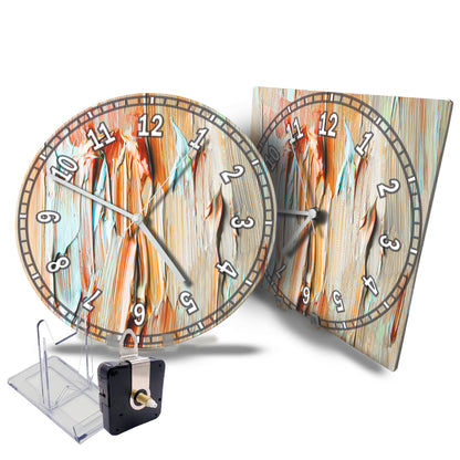 Hochwertige 30cm-Uhren Made in Alzenau Lautlose Uhr MDF Acryl Motiv Holzkunst