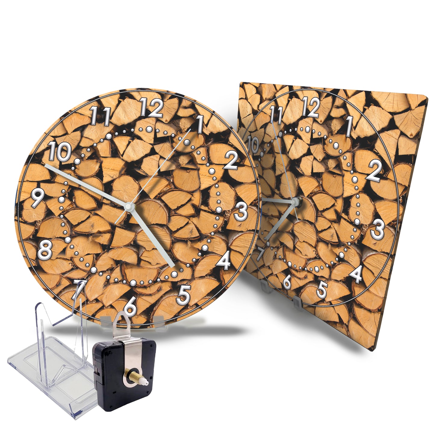 Hochwertige 30cm-Uhren Made in Alzenau Lautlose Uhr MDF Acryl Motiv Holz