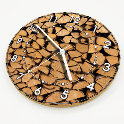 Hochwertige 30cm-Uhren Made in Alzenau Lautlose Uhr MDF Acryl Motiv Holz