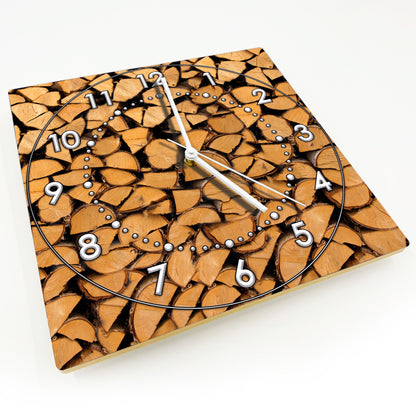 Hochwertige 30cm-Uhren Made in Alzenau Lautlose Uhr MDF Acryl Motiv Holz