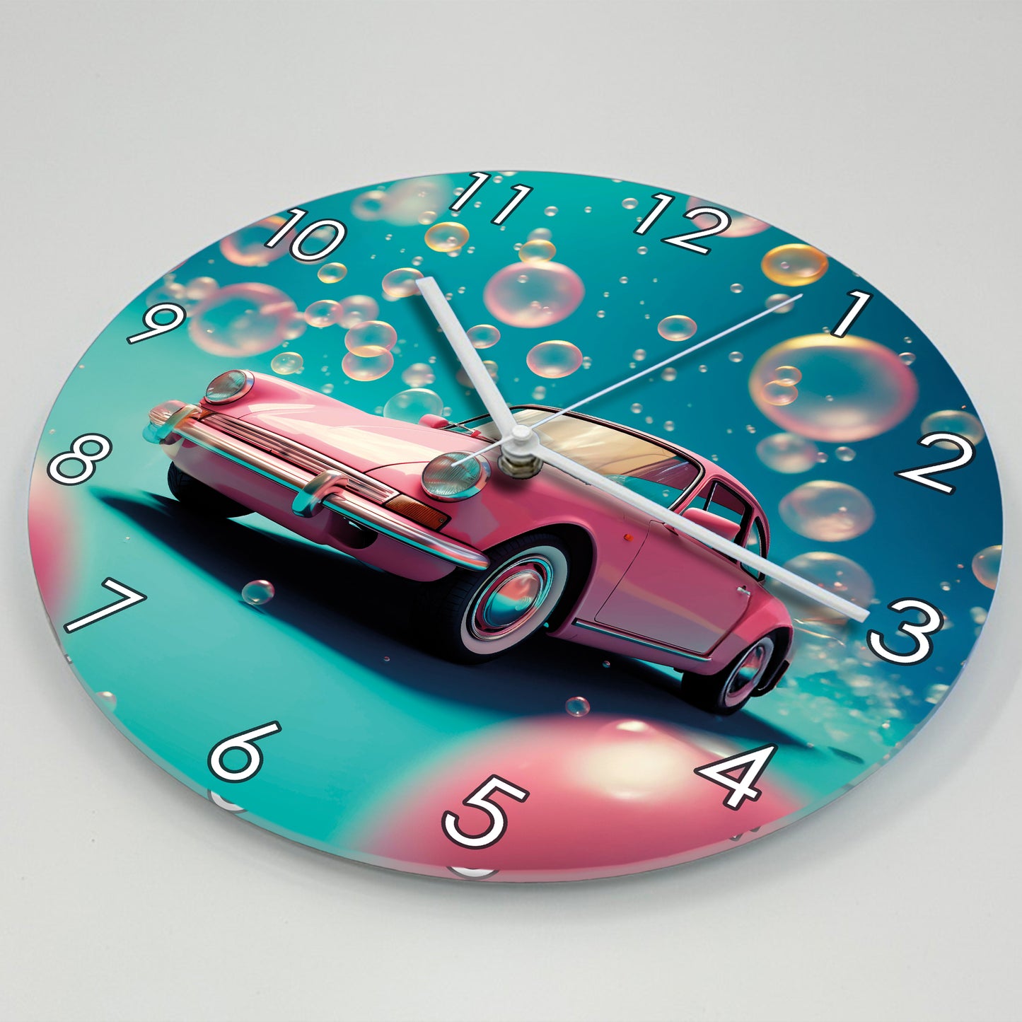 Hochwertige 30cm-Uhren Made in Alzenau Lautlose Uhr MDF Acryl Motiv Nostalgie Auto
