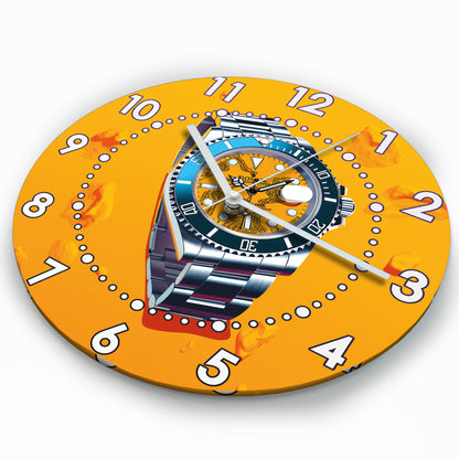 Hochwertige 30cm-Uhren Made in Alzenau Lautlose Uhr MDF Acryl Motiv Armbanduhr