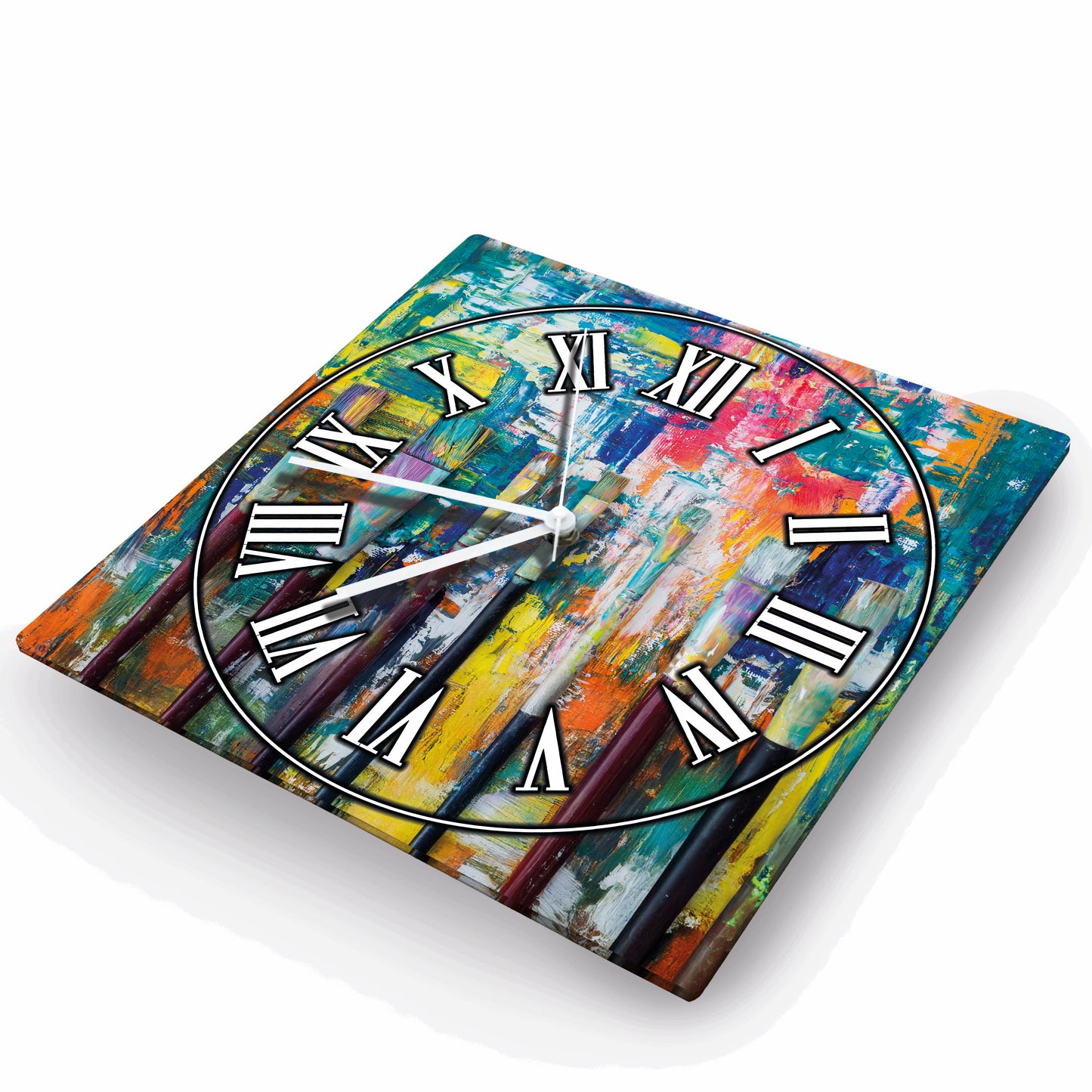 Hochwertige 30cm-Uhren Made in Alzenau Lautlose Uhr MDF Acryl Motiv Stifte