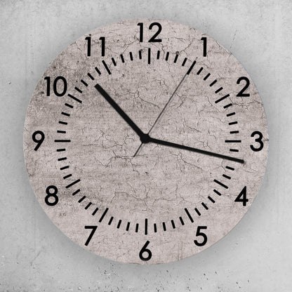 Hochwertige 30cm-Uhren Made in Alzenau Lautlose Uhr MDF Acryl Motiv Betonwand