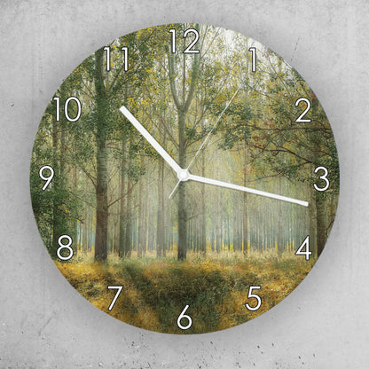 Hochwertige 30cm-Uhren Made in Alzenau Lautlose Uhr MDF Acryl Motiv Paradieswald