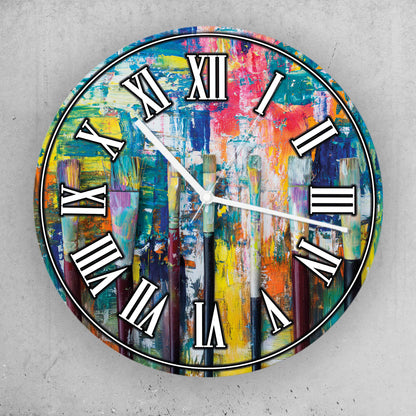 Hochwertige 30cm-Uhren Made in Alzenau Lautlose Uhr MDF Acryl Motiv Stifte