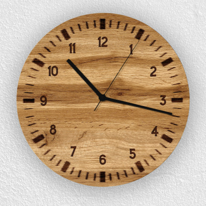 Hochwertige 30cm-Uhren Made in Alzenau Lautlose Uhr MDF Acryl Motiv Holz Branding
