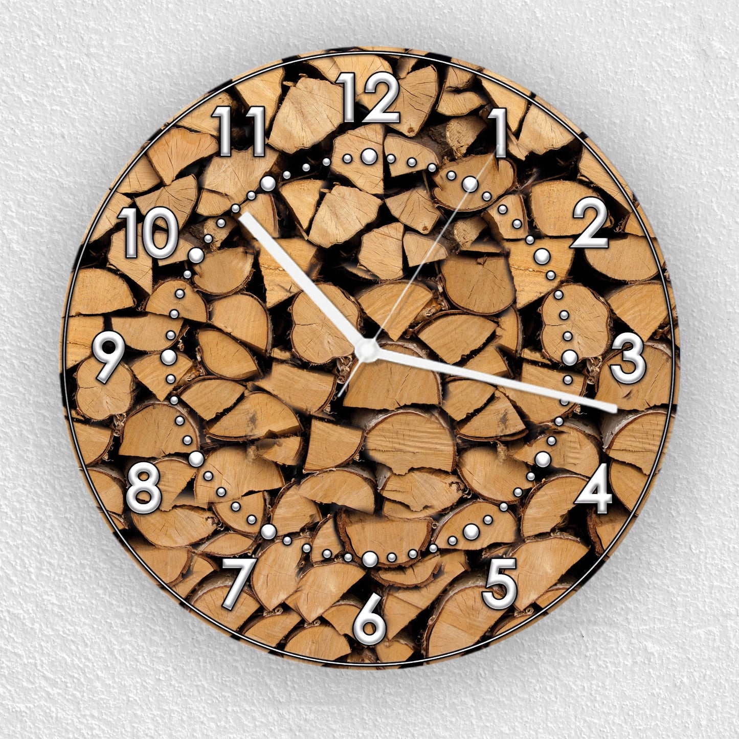 Hochwertige 30cm-Uhren Made in Alzenau Lautlose Uhr MDF Acryl Motiv Holz