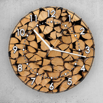 Hochwertige 30cm-Uhren Made in Alzenau Lautlose Uhr MDF Acryl Motiv Holz