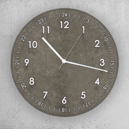 Hochwertige 30cm-Uhren Made in Alzenau Lautlose Uhr MDF Acryl Motiv Beton-Look