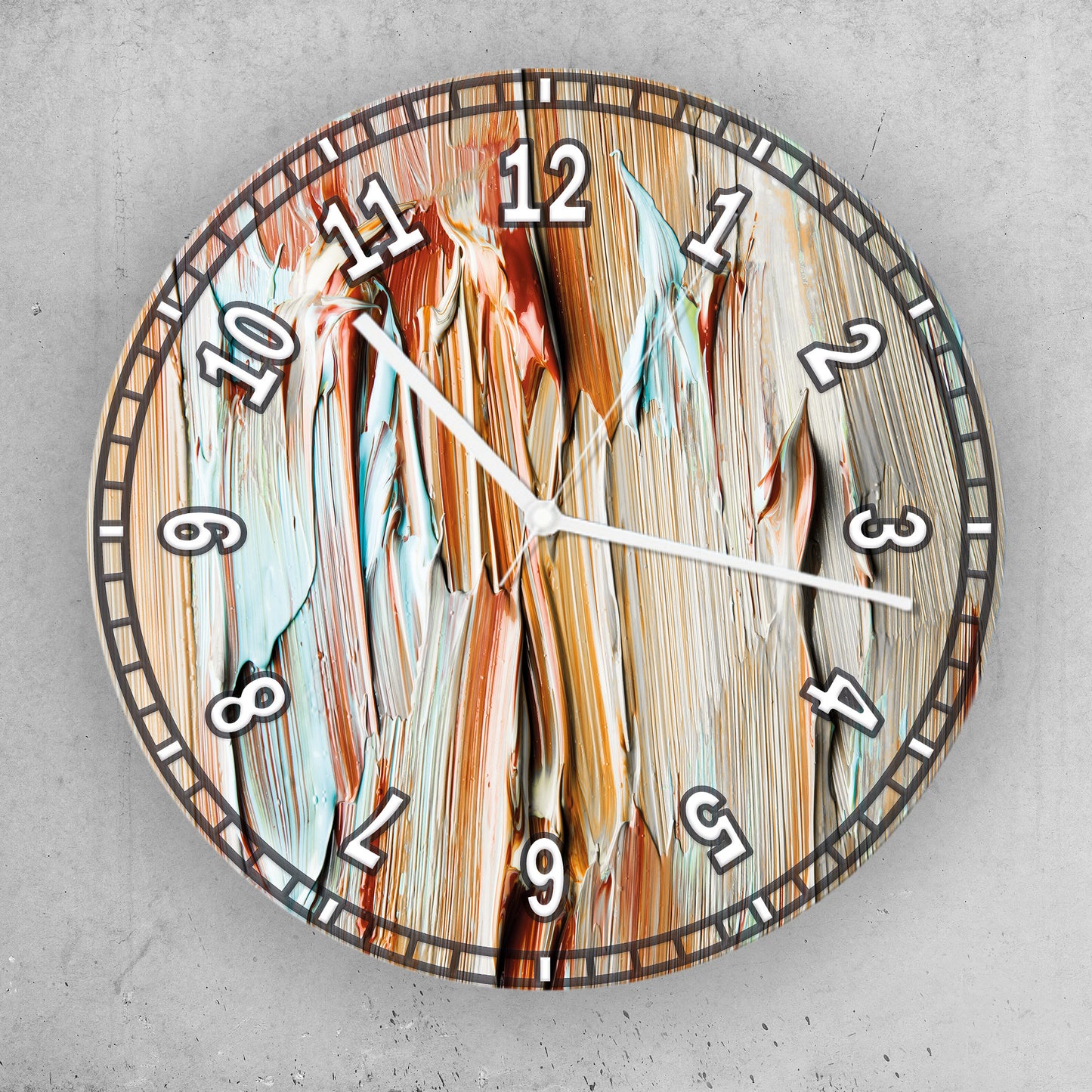Hochwertige 30cm-Uhren Made in Alzenau Lautlose Uhr MDF Acryl Motiv Holzkunst