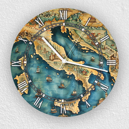 Hochwertige 30cm-Uhren Made in Alzenau Lautlose Uhr MDF Acryl Motiv Italien