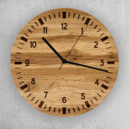 Hochwertige 30cm-Uhren Made in Alzenau Lautlose Uhr MDF Acryl Motiv Holz Branding