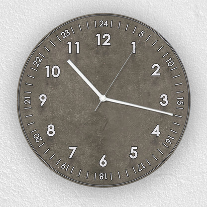 Hochwertige 30cm-Uhren Made in Alzenau Lautlose Uhr MDF Acryl Motiv Beton-Look