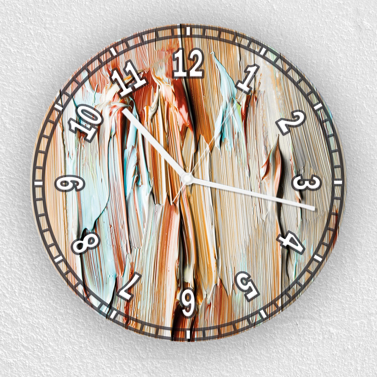 Hochwertige 30cm-Uhren Made in Alzenau Lautlose Uhr MDF Acryl Motiv Holzkunst