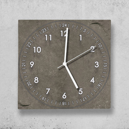 Hochwertige 30cm-Uhren Made in Alzenau Lautlose Uhr MDF Acryl Motiv Beton-Look