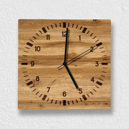 Hochwertige 30cm-Uhren Made in Alzenau Lautlose Uhr MDF Acryl Motiv Holz Branding