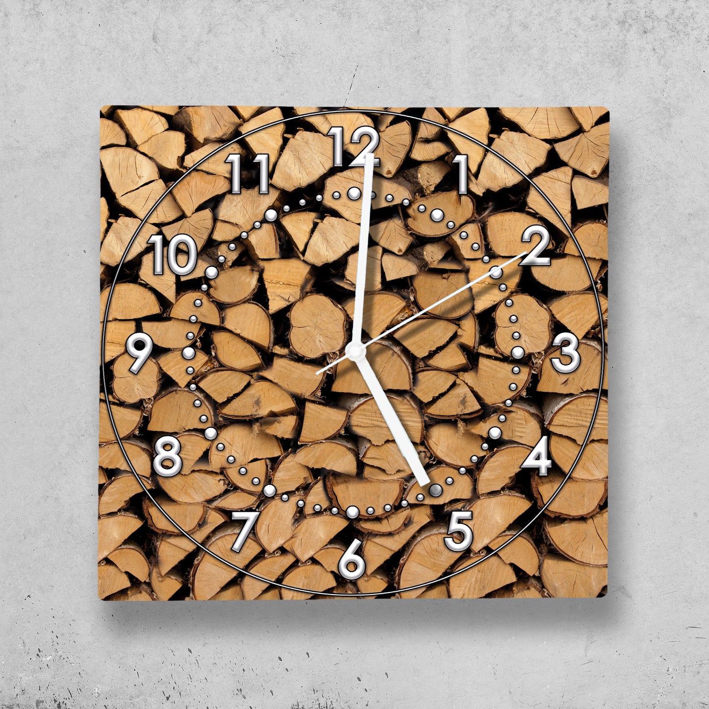 Hochwertige 30cm-Uhren Made in Alzenau Lautlose Uhr MDF Acryl Motiv Holz