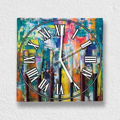 Hochwertige 30cm-Uhren Made in Alzenau Lautlose Uhr MDF Acryl Motiv Stifte