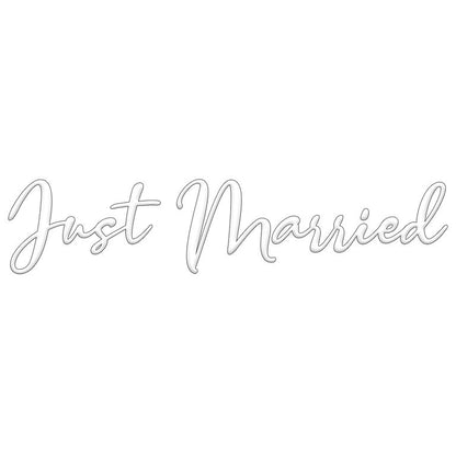 Auto Schmuck Deko Hochzeit Schriftzug "JUST MARRIED" Magnet Magnetfolie
