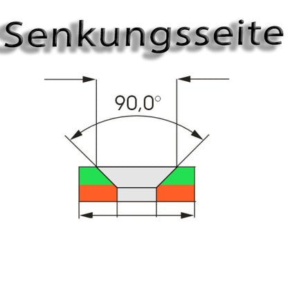 Ringmagnet Ø 10,0 x 3,4 x 3,0 mm N42 Nickel mit Senkung Nord