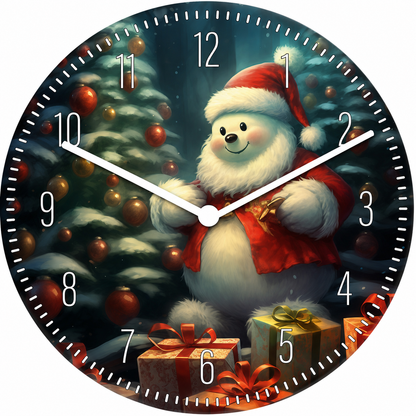 Hochwertige 30cm-Uhren Made in Alzenau Lautlose Uhr MDF Acryl Weihnachtszauber