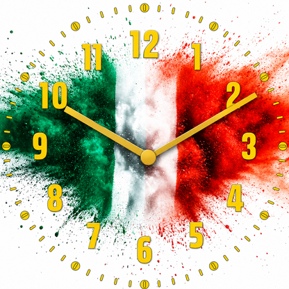 Made in Alzenau Lautlose Uhr MDF Acryl Motiv Italien