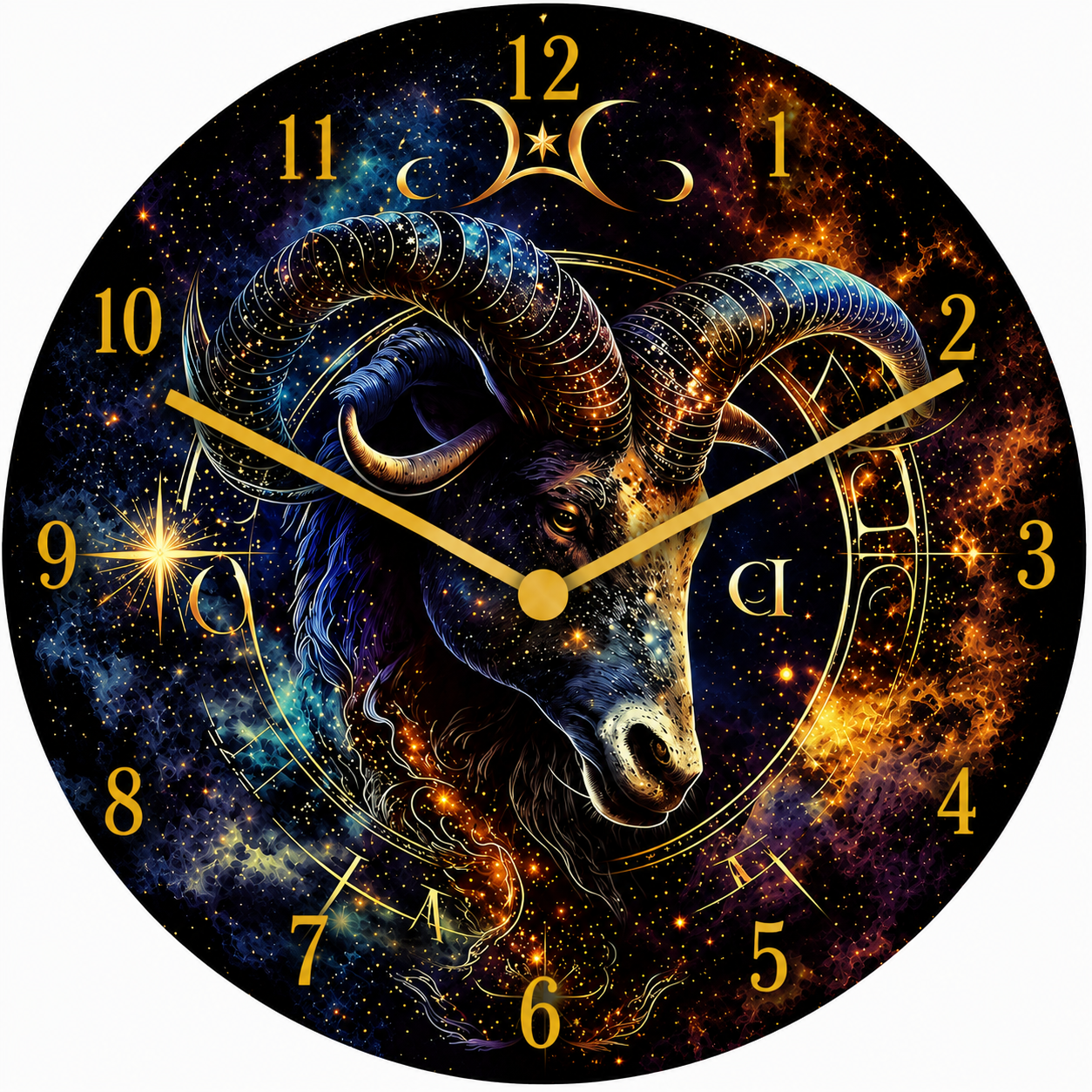 Made in Alzenau Lautlose Uhr MDF Acryl Motiv Sternzeichen STEINBOCK